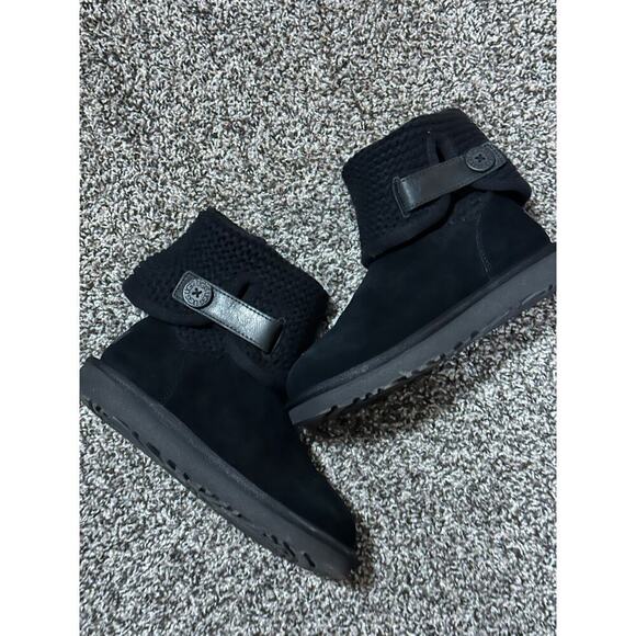 UGG Shaina Sweater‎ Cuff Bootie black size 5 new - Picture 3 of 6